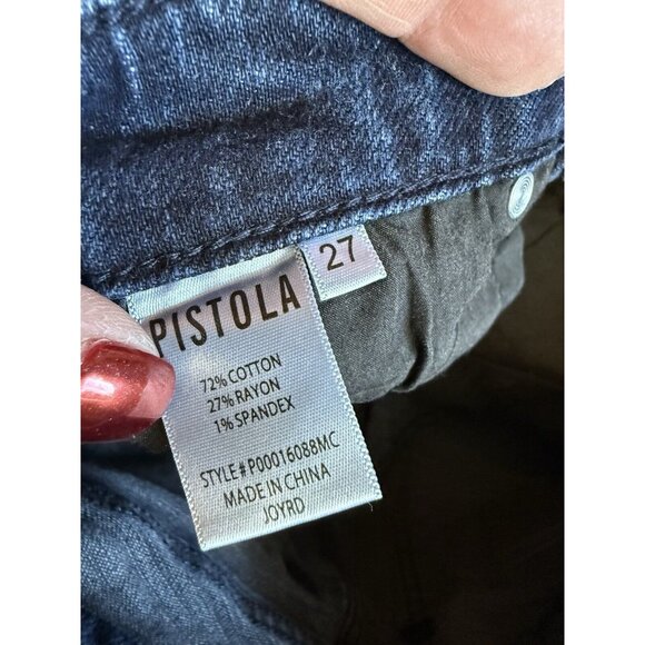 Pistola Lennon High Rise Crop Boot Cut Dark Wash Jeans Women's Size 27 - Picture 3 of 6